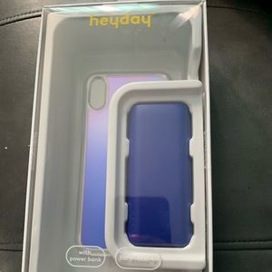 IPhone X phone case and power bank combo